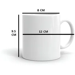 Mr UVD White & Red Cartoon Characters Printed Ceramic Matte Mug 350 ml image 3