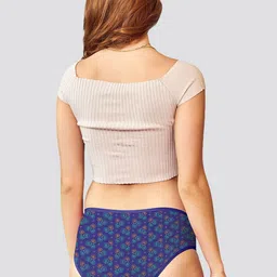 Kalyani Pack Of 6 Abstract Printed Cotton Hipster Low rise Briefs 11034P6V003S image 3