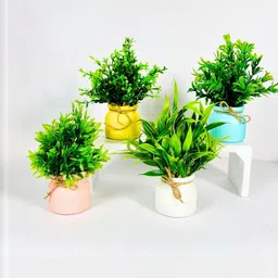 Dekorly Multi Plastic Artificial Flowers & Plants With Pot-image-91