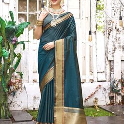 Anouk Rustic Woven Design Zari Organza Kovai Saree-picture-33