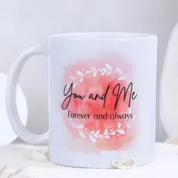 fnp White & Pink Printed Ceramic Glossy Mugs Set of Cups and Mugs image 4