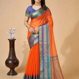 Rangtulika Ethnics Zari Silk Cotton Saree-picture-33