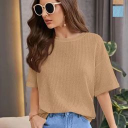 SRISARAS Women 2 V-Neck Extended Sleeves T-shirt-picture-23