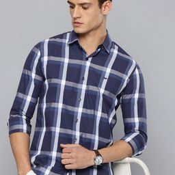 Mufti Slim Fit Checked Pure Cotton Casual Shirt-picture-5