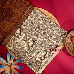 Khanduapata Printed Pure Silk Unstitched Dress Material image 3