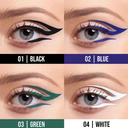 Colors Queen Fabulous Color Waterproof Eyeliner - 0.75 ml - White - 04 image 3