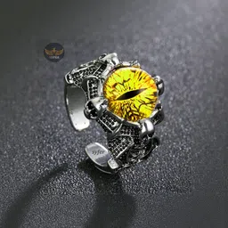Teeragaj Unisex Stainless Steel Stone-Studded Adjustable Finger Ring-image-41