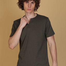 V-Mart Henley Neck Raw Edge T-shirt-picture-42