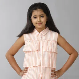 UNDER FOURTEEN ONLY Striped Shirt Style Top-picture-28
