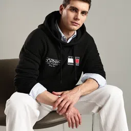 Tommy Hilfiger Men Alphanumeric Printed Hooded Regular Sweatshirt-picture-40