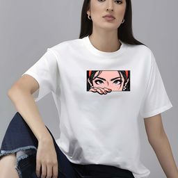 KAIDO Graphic Printed Round Neck Drop-Shoulder Sleeves Cotton T-shirt-picture-27