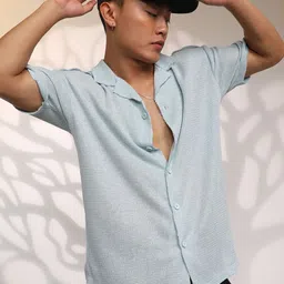 Campus Sutra Men Comfort Textured Opaque Casual Oversized Shirt image 1