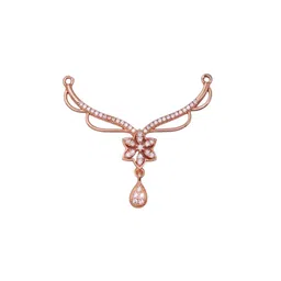 Nilu's Collection Rose Gold-Plated Artificial Stones and Beads Mangalsutra image 4