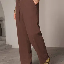 KAJARU Men Loose Fit Wrinkle Free Trousers image 3