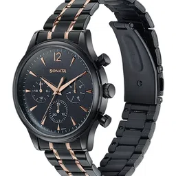 Sonata Men Dial & Stainless Steel Straps Analogue Watch 77146KM02 image 5