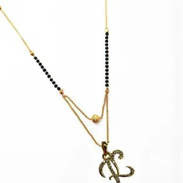 Laksh Enterprise Gold-Plated Love Letter K Mangalsutra-image-6