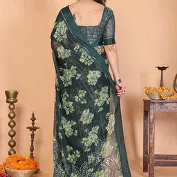 Moda Rapido Floral Poly Georgette Designer Saree image 3