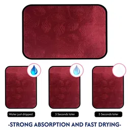 Kuber Industries Maroon Non Slip Dish Drying Mats image 3