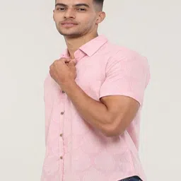 Style Matters Men Standard Fit Spread Collar Floral Printed Cotton Casual Shirt image 4