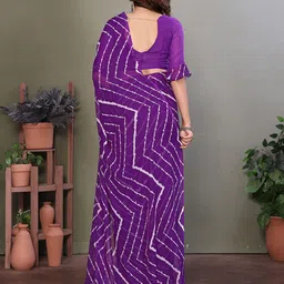 Moda Rapido Leheriya Women Georgette Saree image 3