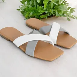 DFR Women Colourblocked Open Toe Flats-picture-25