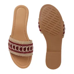 KALINI Women One Toe Flats with Laser Cuts image 3