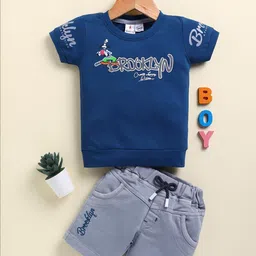 TODOS Boys Blue Pure Cotton Clothing Set-picture-10