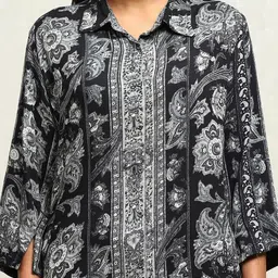 Biba Printed Shirt Collar Top With Trousers Co-Ords Set image 5