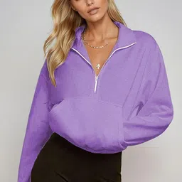 Kotty Women High Neck Pullover Sweatshirt-image-33