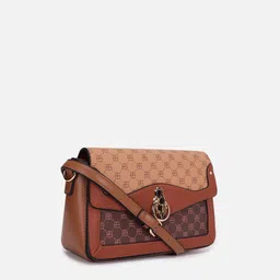 Allen Solly Woman Geometric Baguette Bow Detail Sling Bag image 4