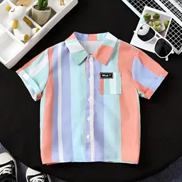 KIDGARB Multi Polycotton Cutaway Collar Printed Shirts image 4