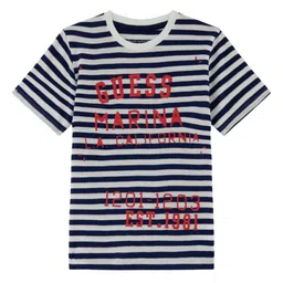 GUESS kids Boys Striped Round Neck Cotton T-shirt-picture-32