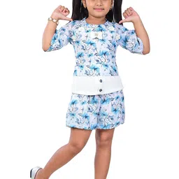 WORTON FASHION Girls Printed Top with Shorts-picture-37