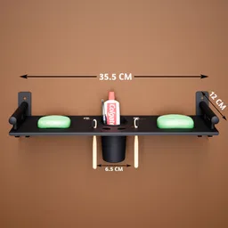 bzcarts by bzcarts Black S.S. 304 Bathroom Stand | Bathroom Towel Hanger | Bathroom Accessories Matt Black Towel Holder image 3