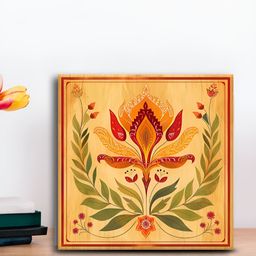 OLIVE TREE Yellow & Red Flower Canvas Painting Wall Art-picture-2