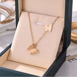 Zabby Allen Rose Gold-Plated Stainless Steel Butterfly Shaped Chain-picture-26