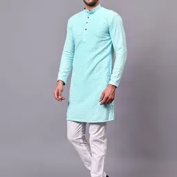 Floura Men Embroidered Chikankari Kurta image 2