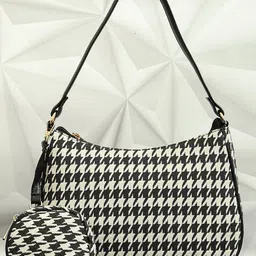 Bagsy Malone Women Abstract Printed Structured Shoulder Bag image 1