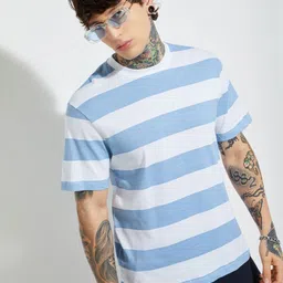 max Striped Round Neck Pure Cotton T-shirt-picture-55