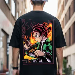 BENNY BROOKS Graphic Printed Drop-Shoulder Sleeves Cotton Oversized T-shirt image 4