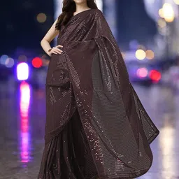 Mitera Embellished Sequinned Saree-image-93