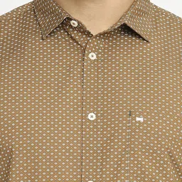 Basics Men Slim Fit Opaque Printed Casual Shirt image 5