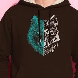 MaverIQ Men Printed Hooded Sweatshirt image 2