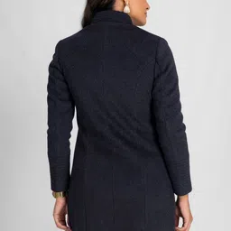 LURE URBAN Women Regular Fit Stand Collar Winter Overcoat image 3