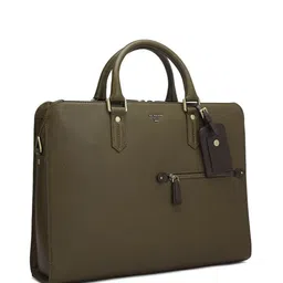 Da Milano Men Textured Leather Laptop Bag image 4