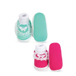 NESKA MODA Unisex Kids Cotton Booties image 3