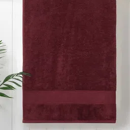 MYTRIDENT Urban Comfort Wine Red Cotton 450 GSM Bath Towel-image-15
