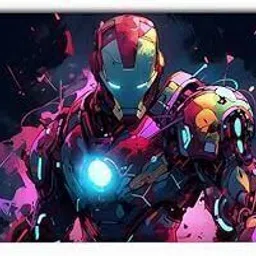 Gifting Domus Iron Man Color Art Design Desk Mat with 10 Free Anime Vinyl Stickers, Laptop, PC Mousepad-picture-10