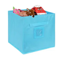 prettykrafts Blue Collapsible Storage Organiser With Handles image 2