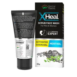 Healing Pharma Set Of 2 Xheal Activated Charcoal Scrub Face Wash-60g Each image 3
